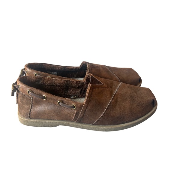BOBS from Skechers Women's Brown Faux Leather Slip On Boat Shoes Size 8 - Picture 1 of 7